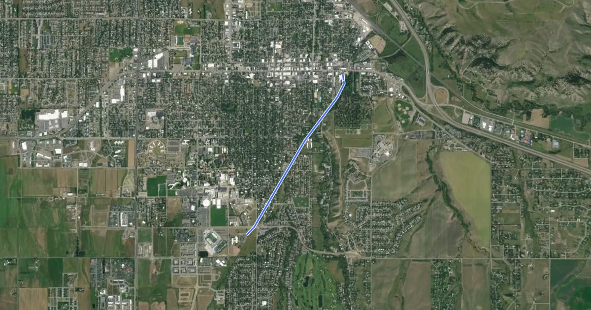 Маршрут Gallagator Linear Trail на спутниковом снимке