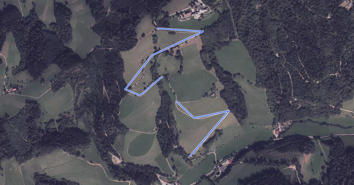 Маршрут Gallihof - Kreuzweg на спутниковом снимке