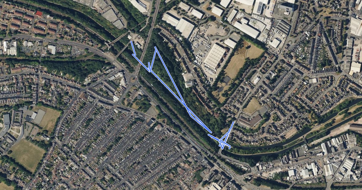 Маршрут Galton Valley Walk на спутниковом снимке