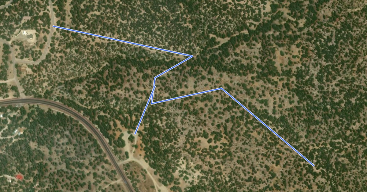 Маршрут Gambel Spur Trail на спутниковом снимке