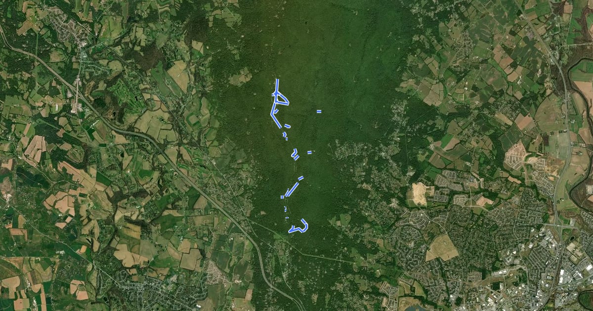 Маршрут Gambrill State Park на спутниковом снимке