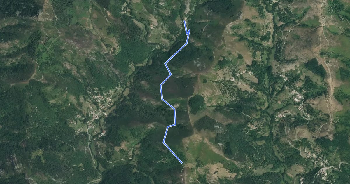 Маршрут Gamondès - Col des Fraysses на спутниковом снимке