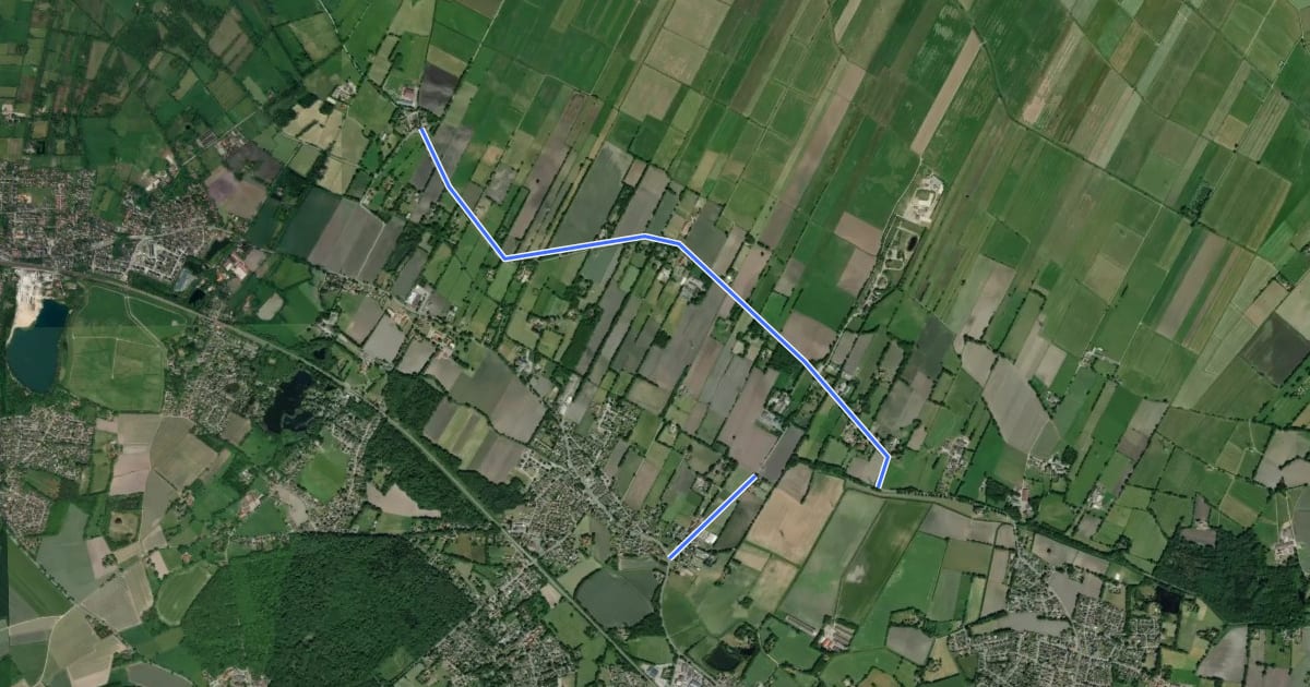Маршрут Ganderkesee (01) - Ganderkesee (19) на спутниковом снимке