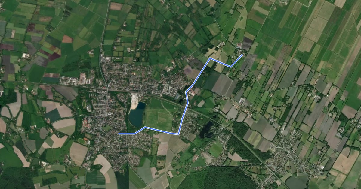 Маршрут Ganderkesee (11) - Ganderkesee (19) на спутниковом снимке
