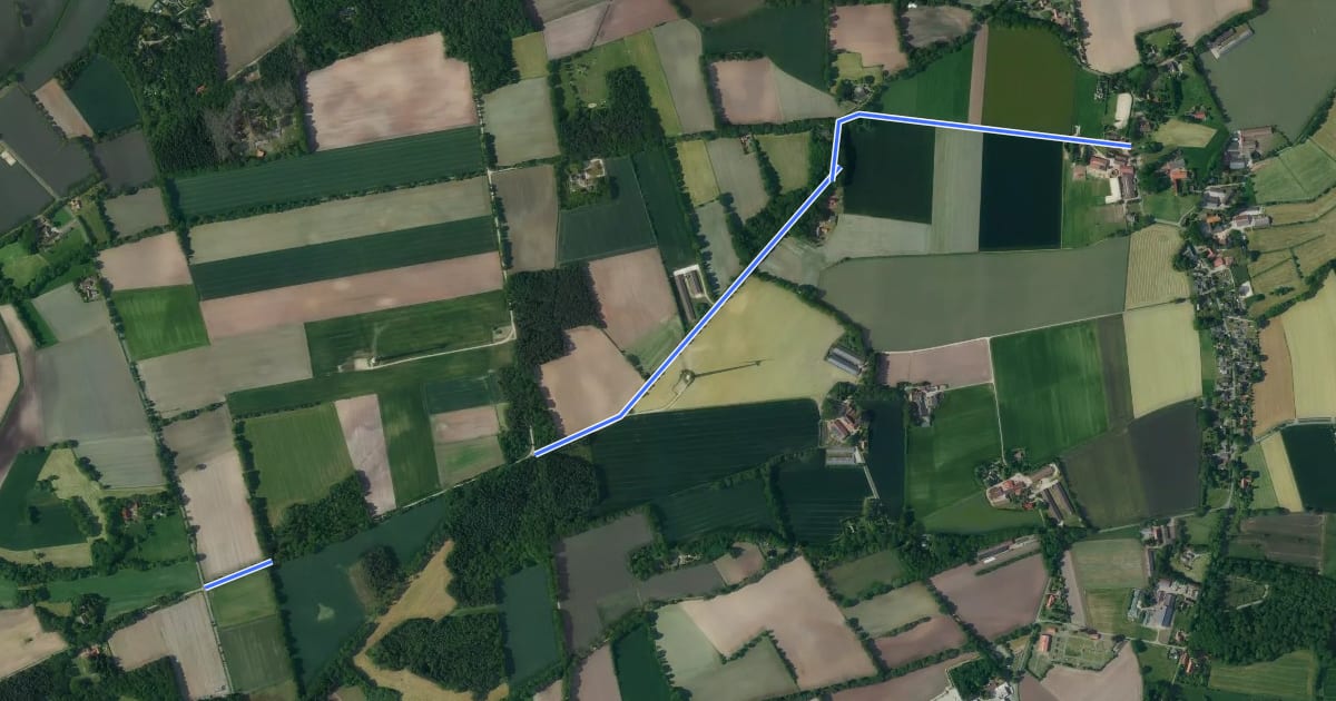 Маршрут Ganderkesee (42) - Dötlingen (51) на спутниковом снимке