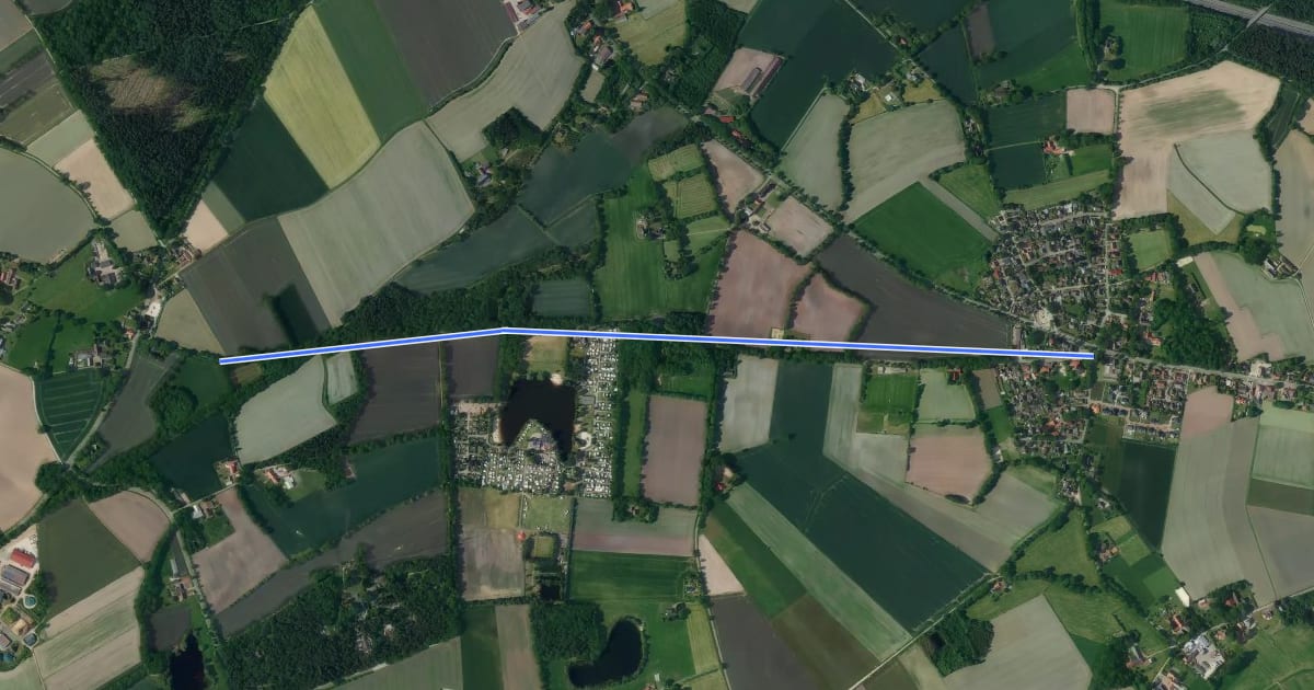 Маршрут Ganderkesee (47) - Ganderkesee (70) на спутниковом снимке