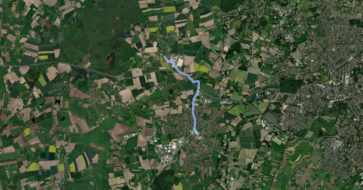 Маршрут Ganderkesee (85) - Ganderkesee (94) на спутниковом снимке