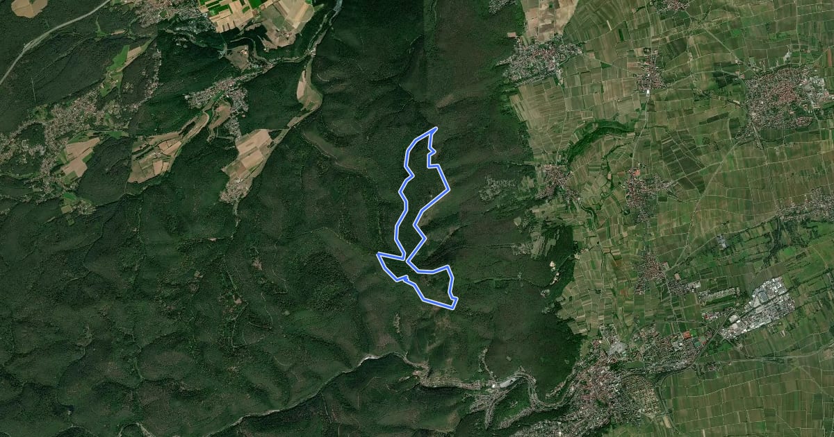 Маршрут Ganerbenweg на спутниковом снимке