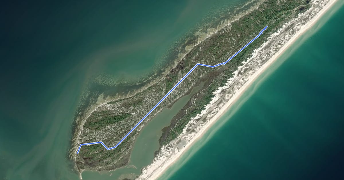 Маршрут Gap Point Trail на спутниковом снимке