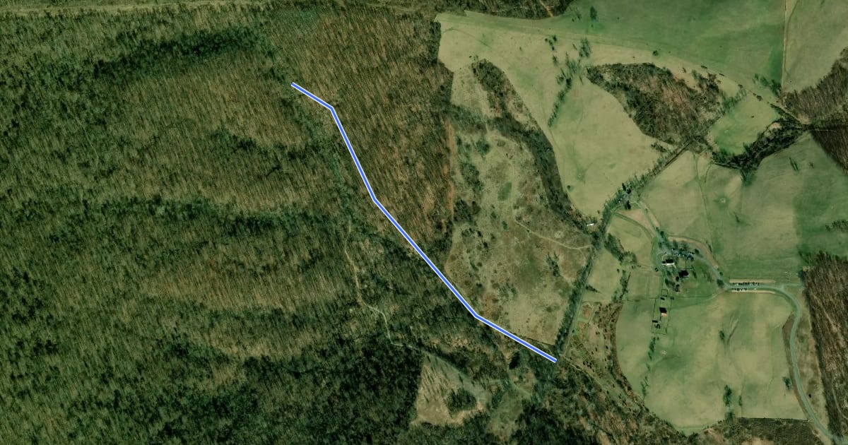 Маршрут Gap Run Trail на спутниковом снимке