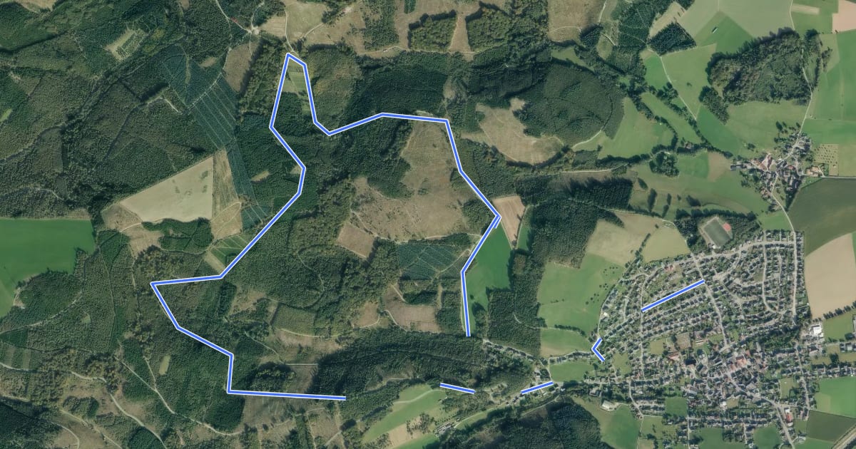 Маршрут Garbeck Rundweg A5 на спутниковом снимке