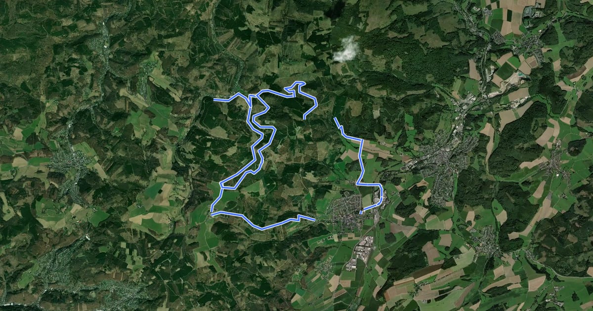 Маршрут Garbecker Rundweg на спутниковом снимке