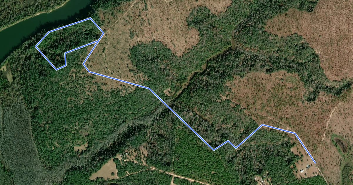 Маршрут Garden of Eden Trail на спутниковом снимке