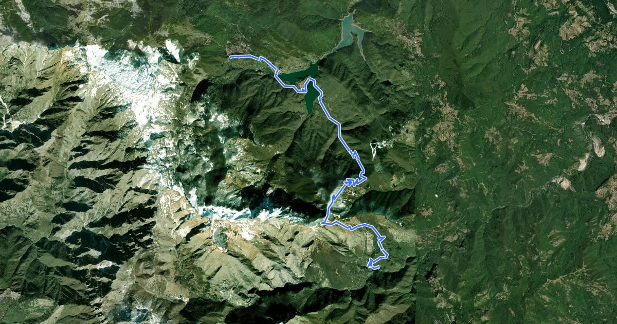 Маршрут Garfagnana Trekking - Tappa 3 на спутниковом снимке