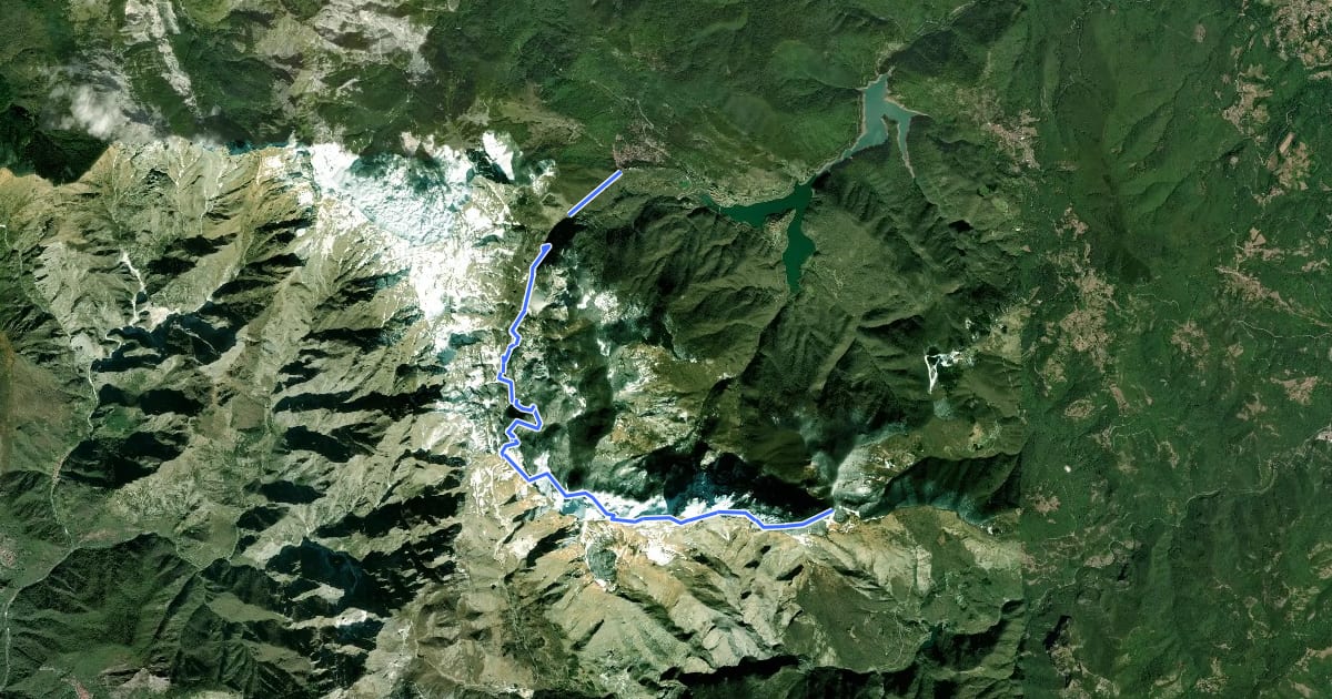 Маршрут Garfagnana Trekking - Tappa 3b на спутниковом снимке