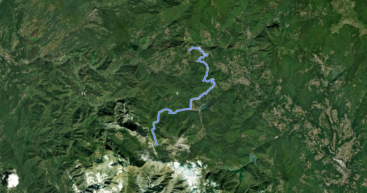 Маршрут Garfagnana Trekking - Tappa 5 на спутниковом снимке