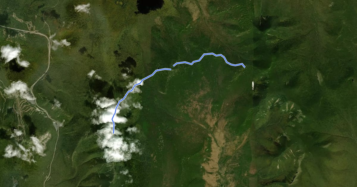 Маршрут Garfield Ridge Trail на спутниковом снимке