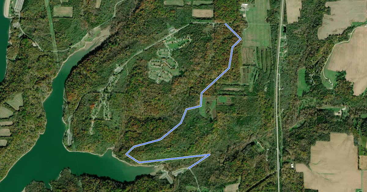 Маршрут Garr Hill Trail на спутниковом снимке