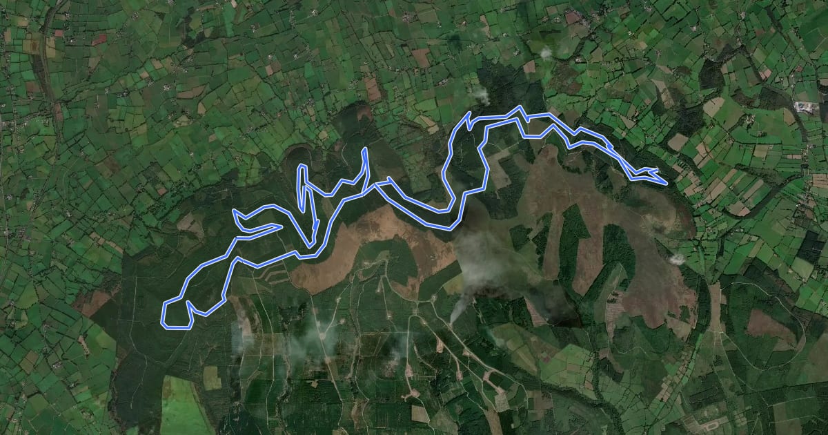 Маршрут Garrane Loop на спутниковом снимке