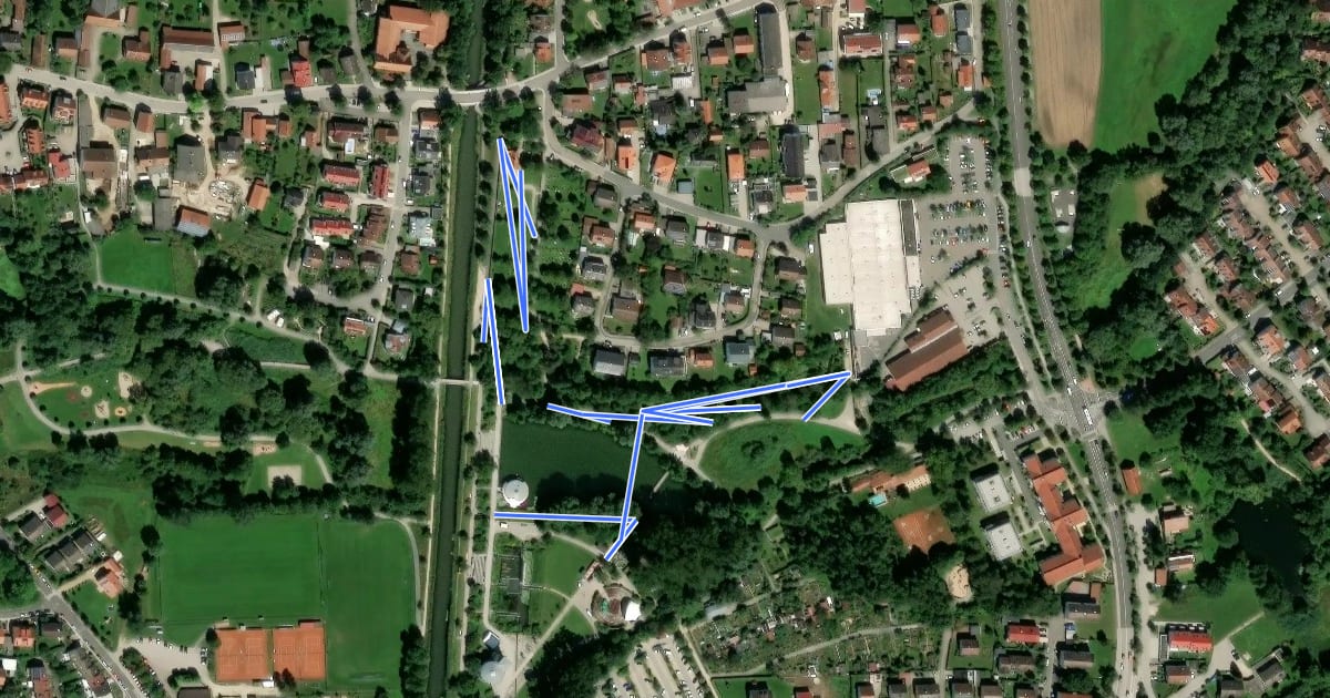 Маршрут Garten des Lebens на спутниковом снимке