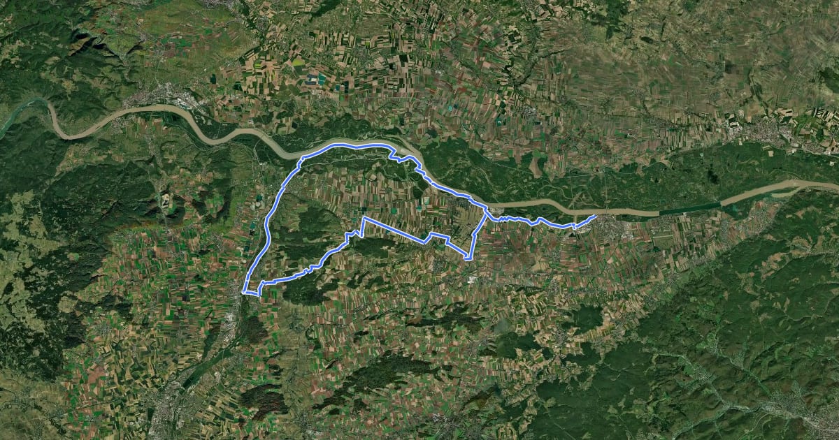 Маршрут Gartenradtour - Pappeltour на спутниковом снимке