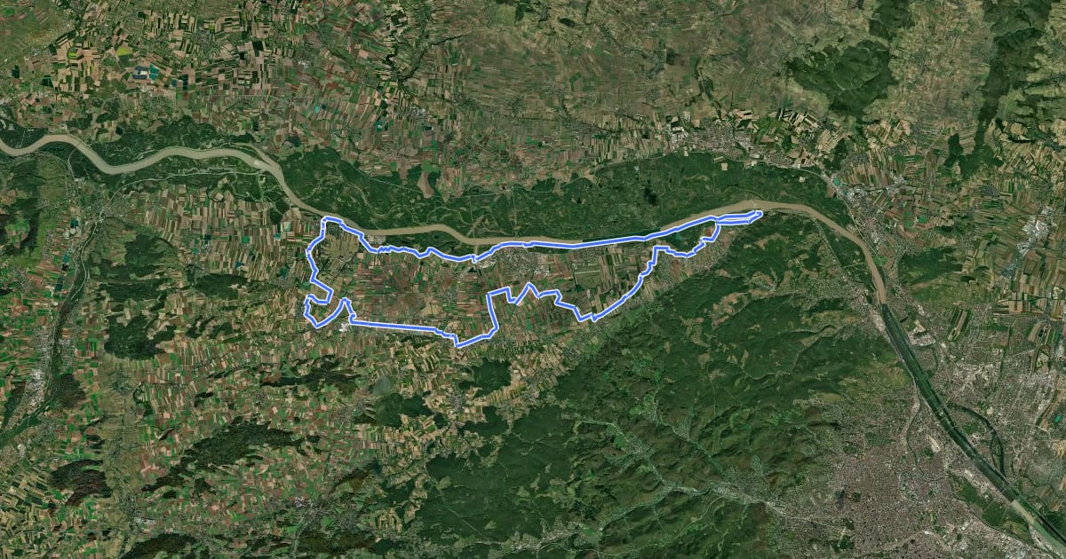 Маршрут Gartenradtour - Rosentour на спутниковом снимке