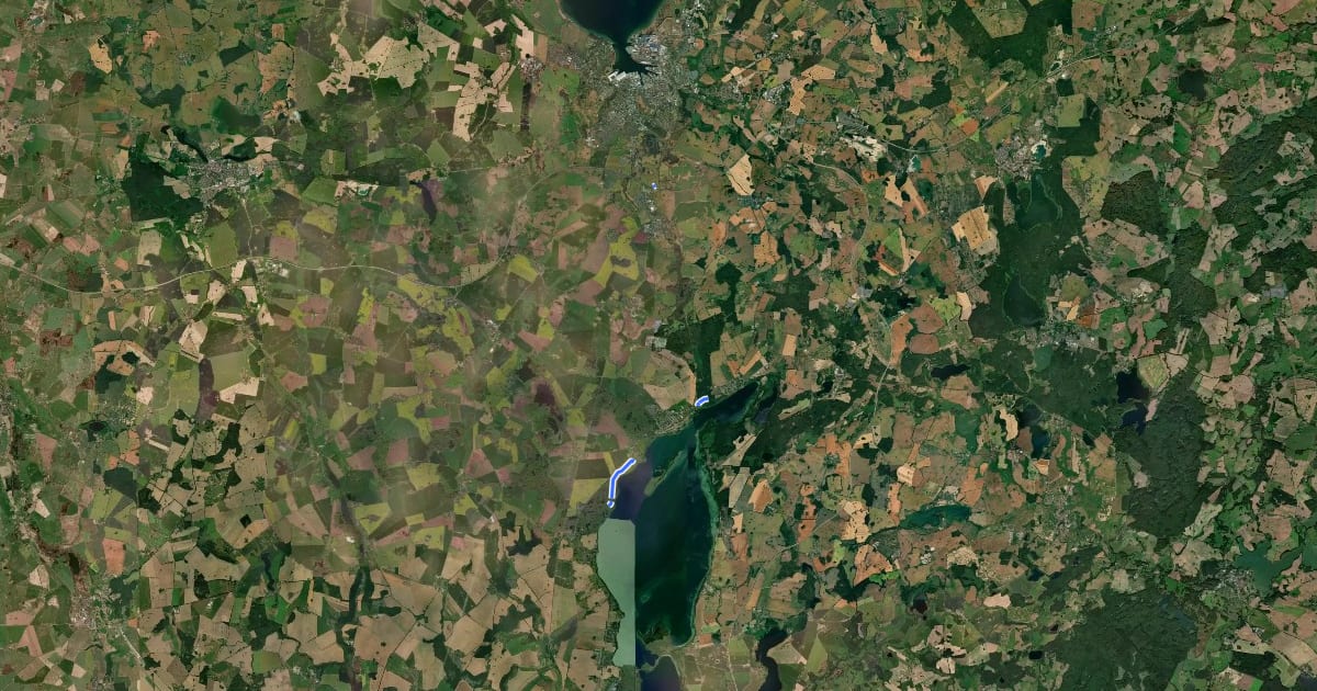 Маршрут Gartenrouten* на спутниковом снимке