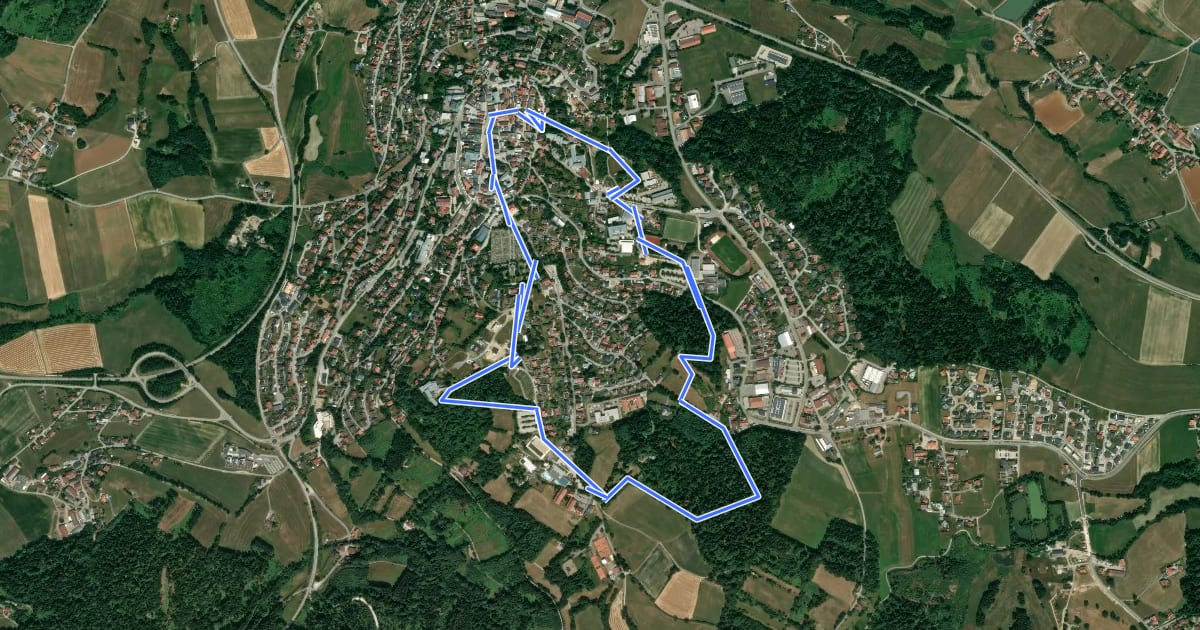 Маршрут Gartenschau-Rundweg на спутниковом снимке