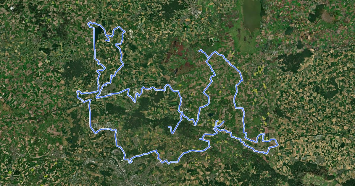 Маршрут GartenTraum-Tour на спутниковом снимке