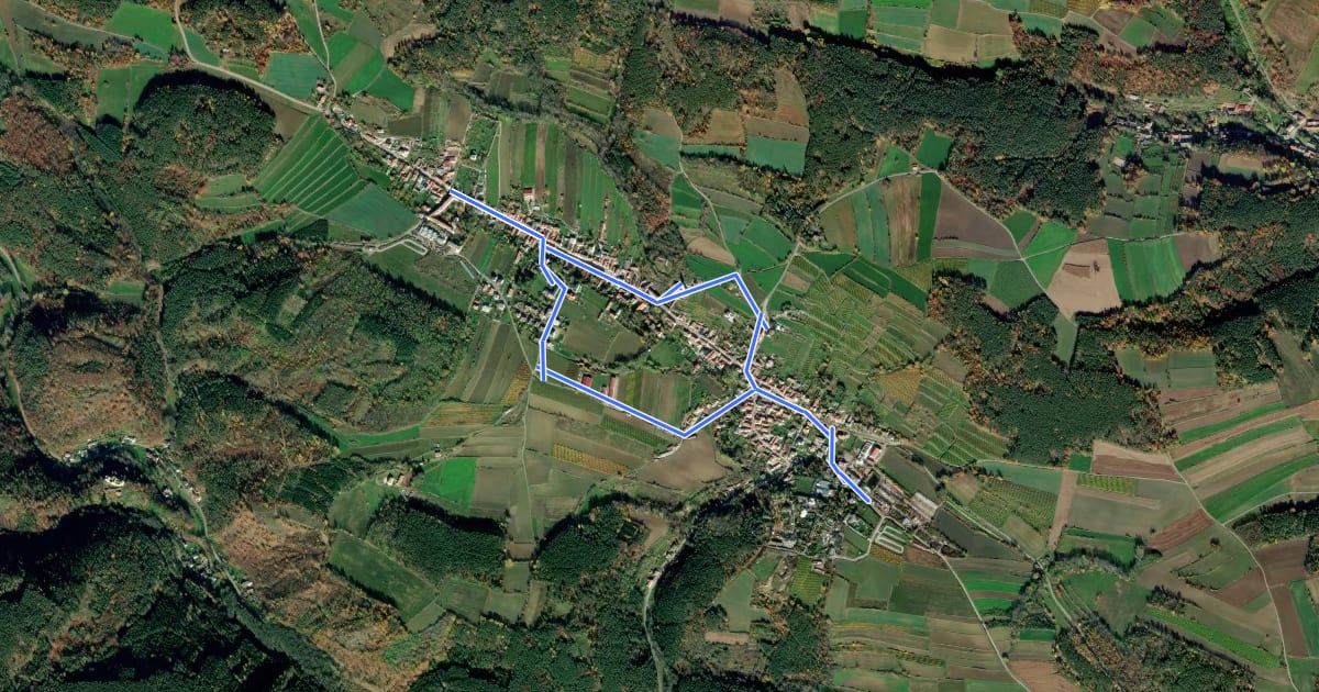 Маршрут Gartenweg Schiltern на спутниковом снимке