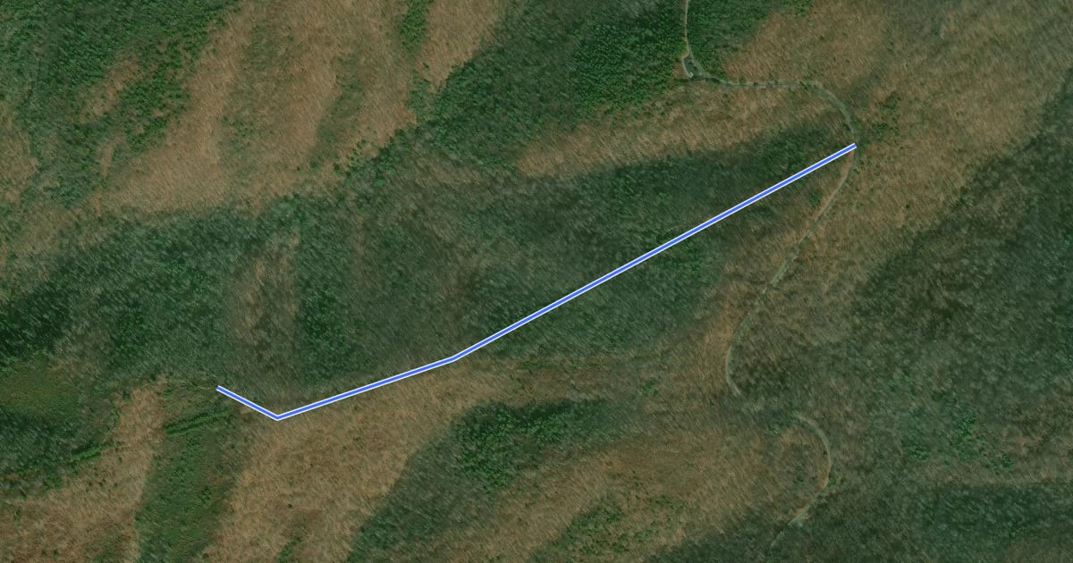 Маршрут Gasline Road на спутниковом снимке