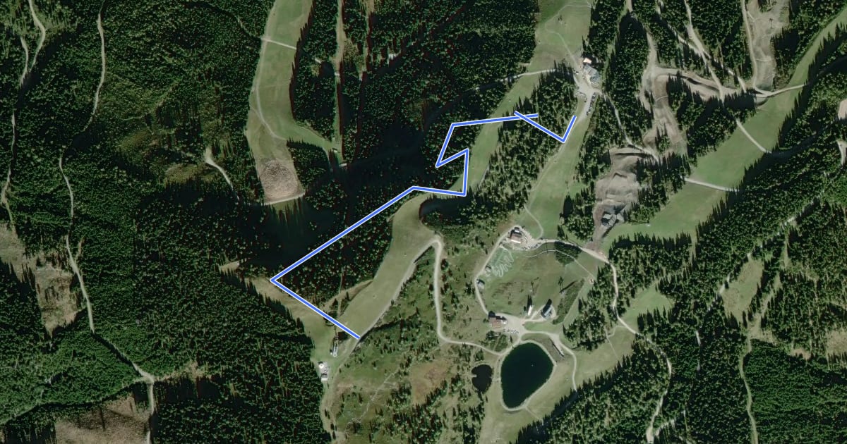 Маршрут Gassl Trail на спутниковом снимке
