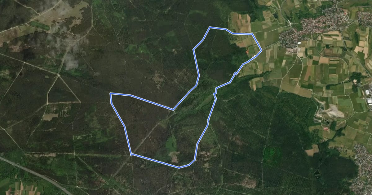 Маршрут Gasthaus Dreilinden Weg на спутниковом снимке