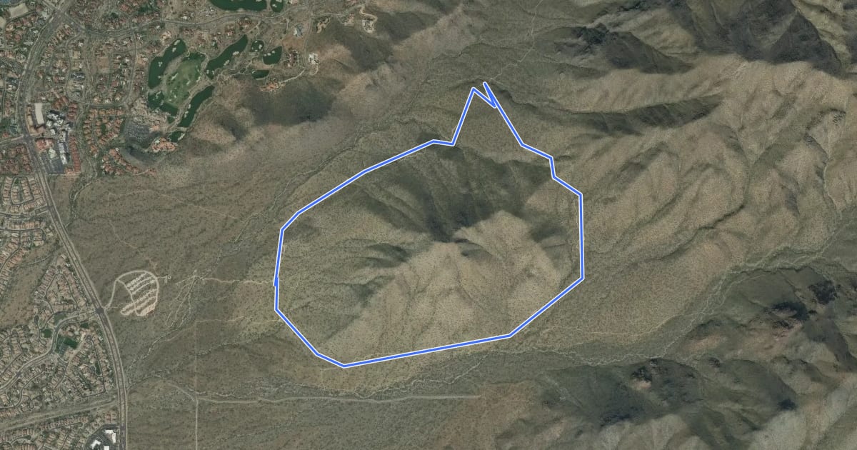 Маршрут Gateway Loop Trail на спутниковом снимке
