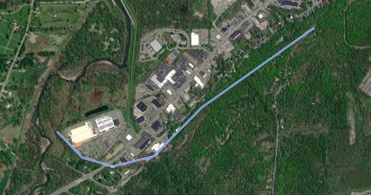 Маршрут Gateway Trail на спутниковом снимке