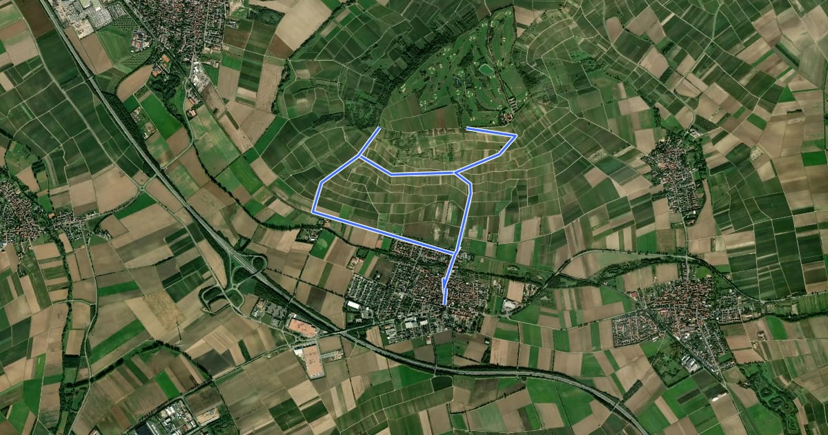 Маршрут Gau-Bickelheim на спутниковом снимке