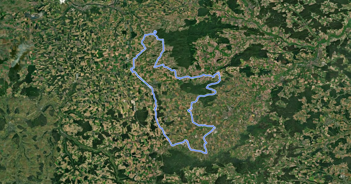 Маршрут Gau- und Höhenweg Ostroute на спутниковом снимке