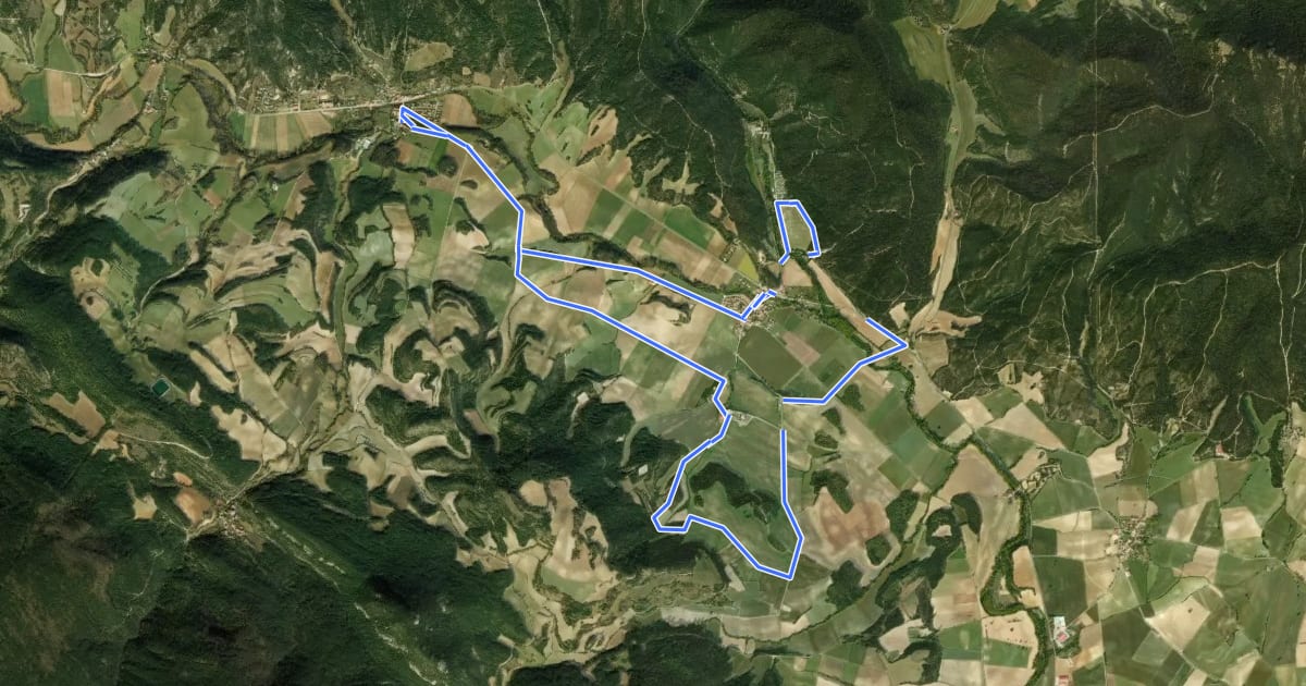 Маршрут Gaubea (R3) на спутниковом снимке