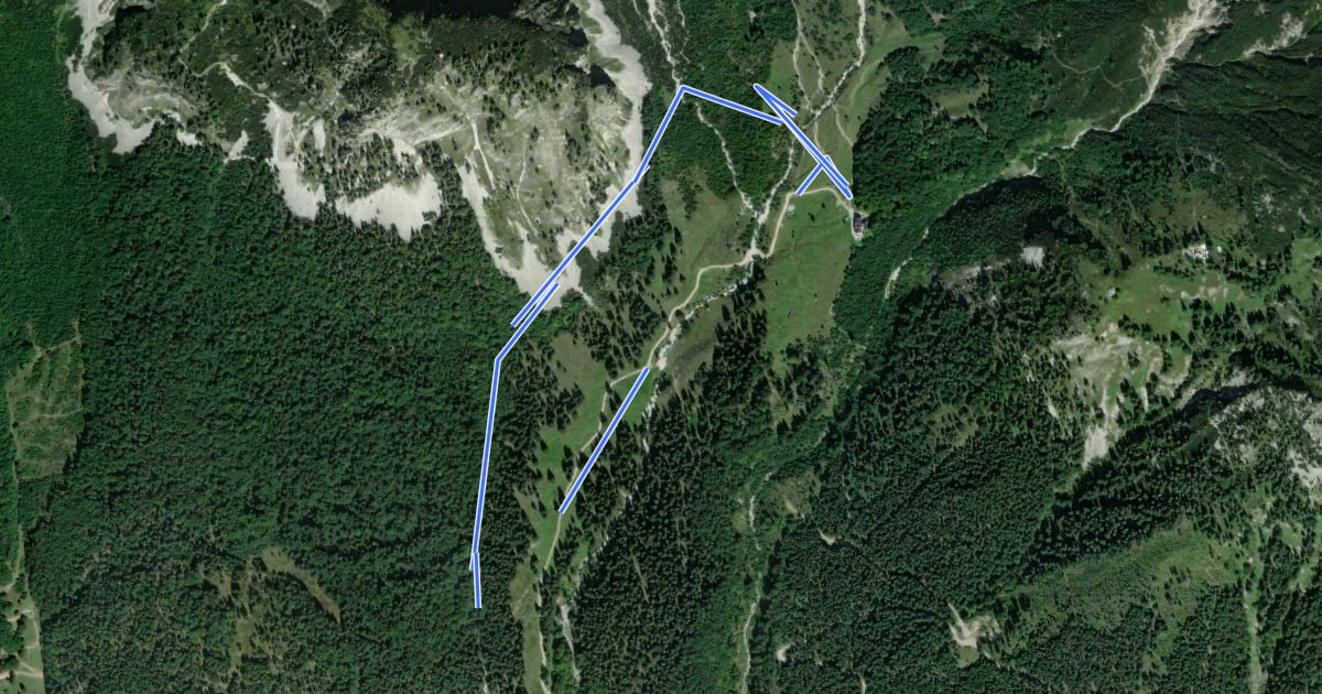 Маршрут Gaudeamushüttenrundwanderweg на спутниковом снимке