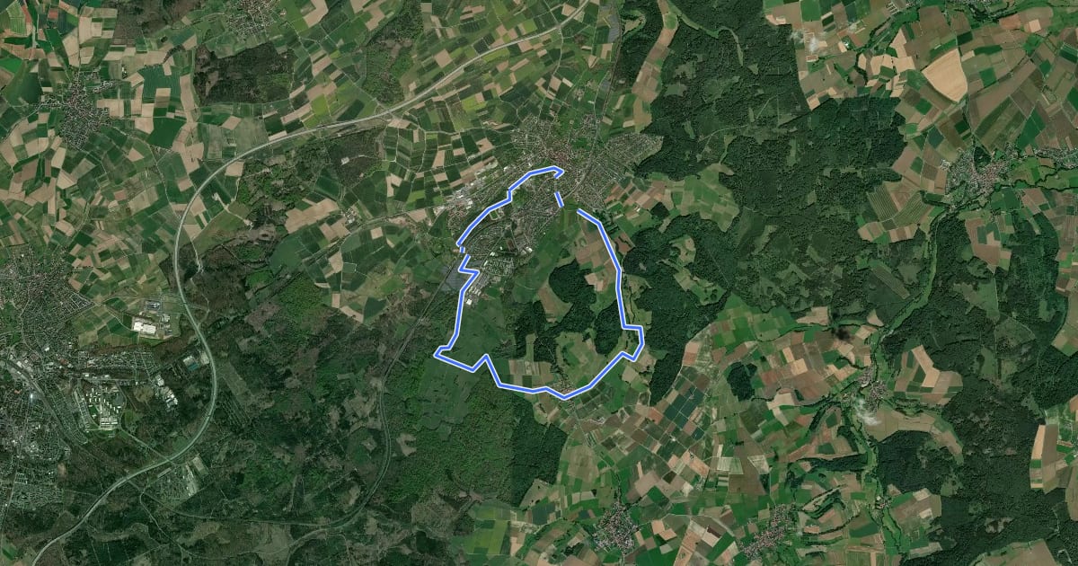Маршрут Gauklerrunde на спутниковом снимке