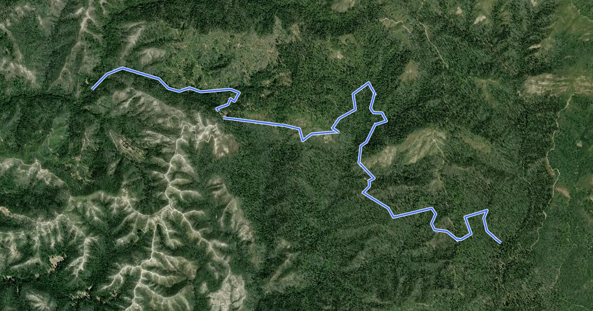 Маршрут Gazos Creek Road на спутниковом снимке