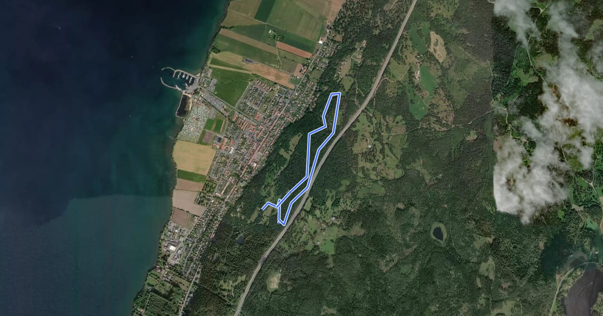 Маршрут GBOK MTB Arena - Blå-vita banan на спутниковом снимке