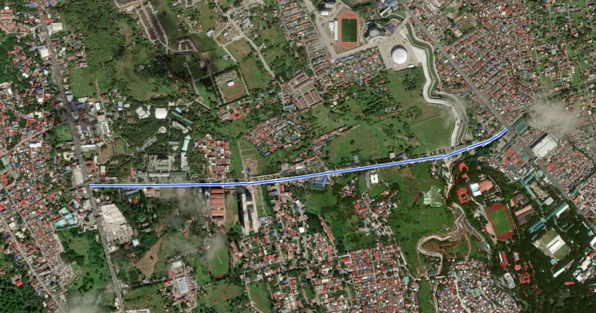 Маршрут GDMB Bicycle Route (eastbound) на спутниковом снимке