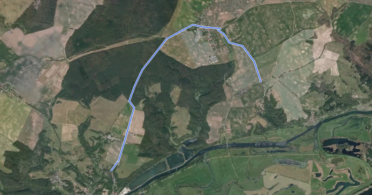 Маршрут Gebietswanderweg Geesow - Schwedt - Stolzenhagen на спутниковом снимке