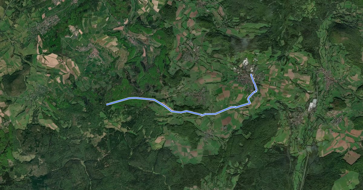 Маршрут Gebietswanderweg Hohenzell - Sterbfritz на спутниковом снимке