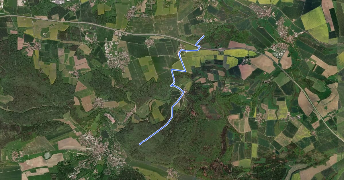 Маршрут Gebietswanderweg roter Balken на спутниковом снимке