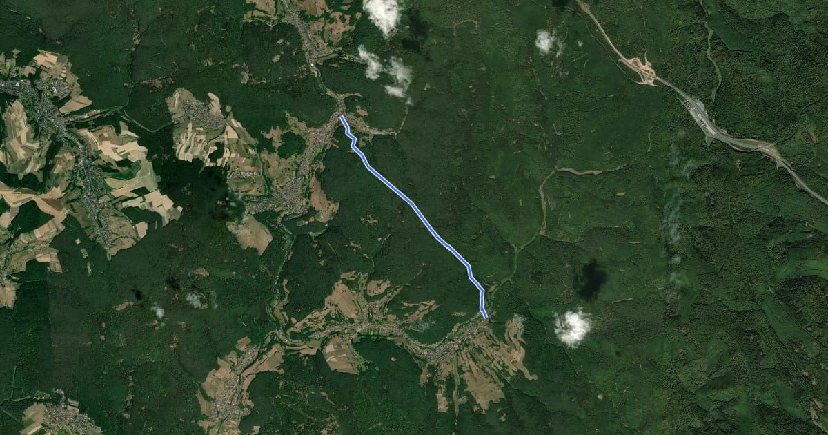 Маршрут Gebietswanderweg Roter Balken: Heimbuchenthal на спутниковом снимке