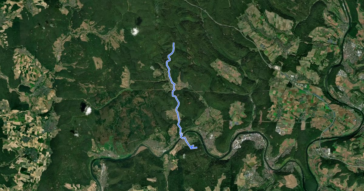 Маршрут Gebietswanderweg Roter Balken: Mondfeld - Altenbuch Dianalust на спутниковом снимке