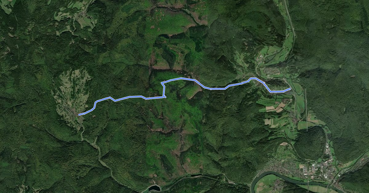 Маршрут Gebietswanderweg Roter Balken, Ruppertshütten - Rieneck на спутниковом снимке