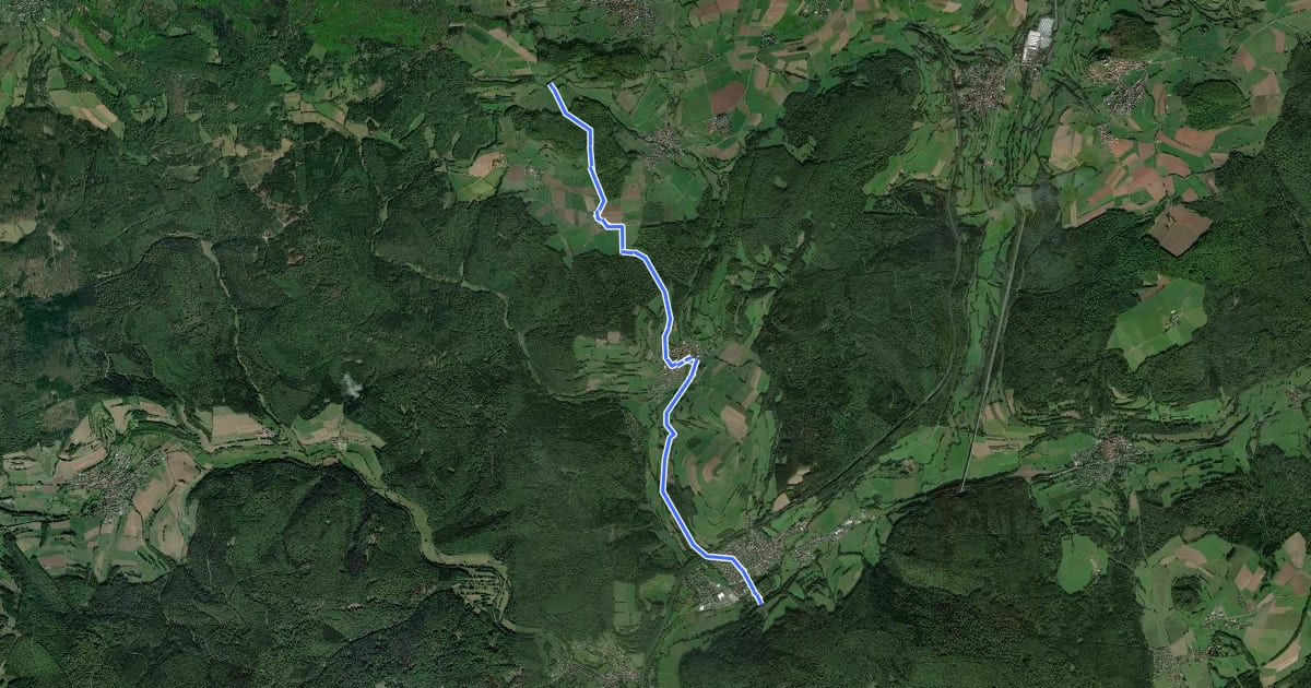 Маршрут Gebietswanderweg Roter Doppelbalken Altengronau - Streitrain на спутниковом снимке